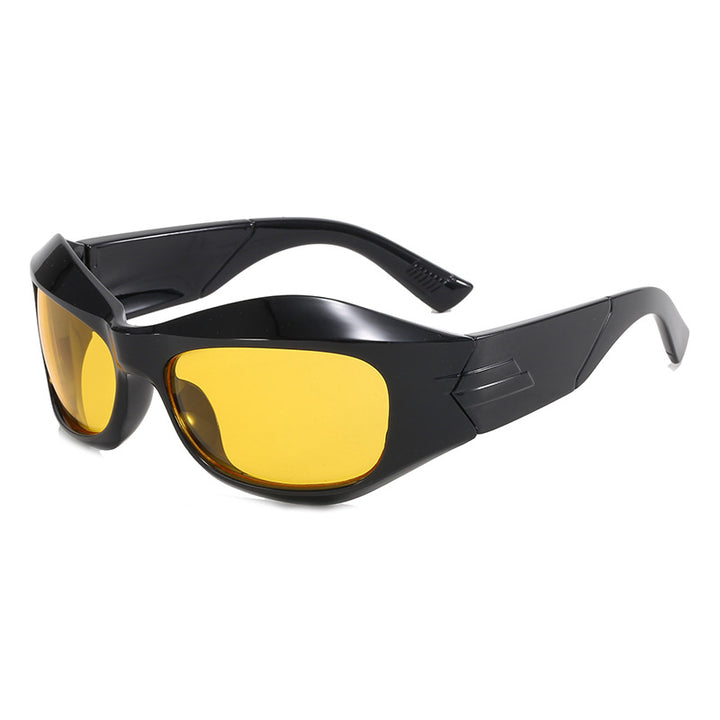 Dame Retro-solbriller i trendy skjolddesign Skanto