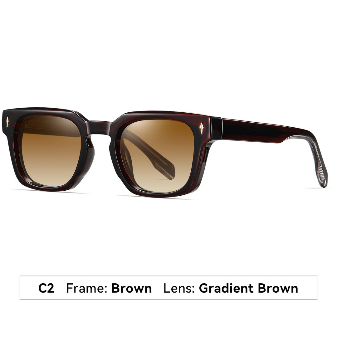Dame moteriktig solbrille med firkantet ramme og gradientlinser Skanto