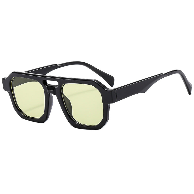 Dame eksklusiv polygonal solbrille med luksuriøst skjoldpadde-mønster Skanto
