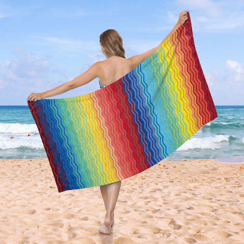 Strandhåndkle med kreativt hjerte-design Skanto