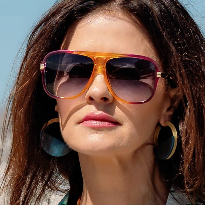 Dame oversized moteriktig solbrille med robust og elegant design Skanto