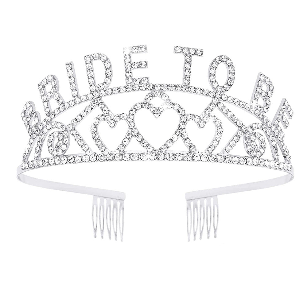 Dame Glitrende Tiara med Hjerte Motiver Skanto