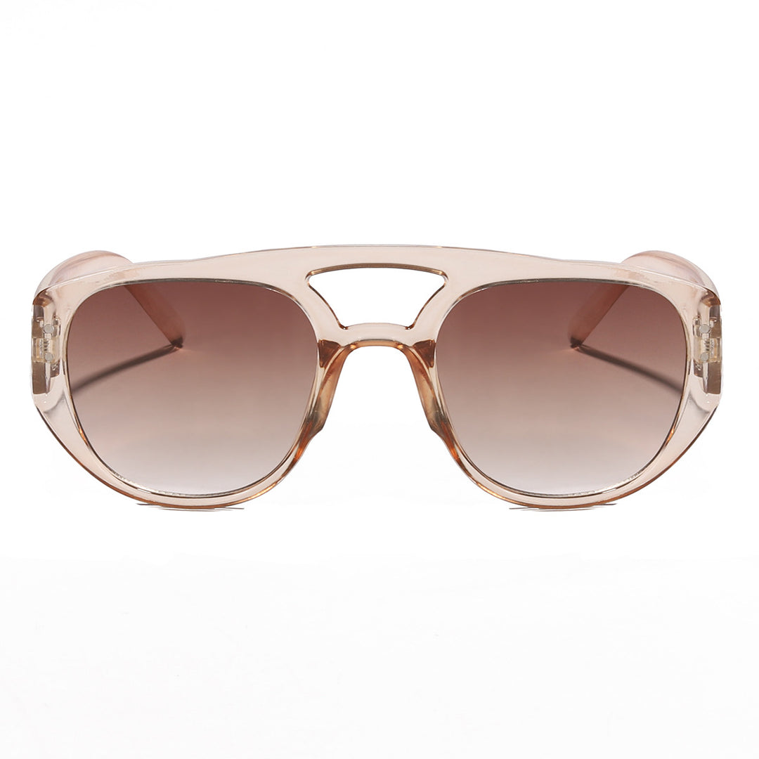 Dame oversized solbrille med moderne, strukturert ramme Skanto