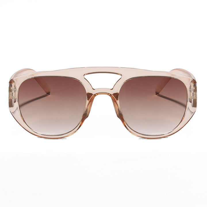 Dame oversized solbrille med moderne, strukturert ramme Skanto