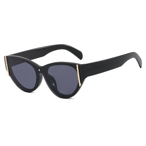 Damen trendy solbrille med elegant katteøye-design og høyverdig ramme Skanto