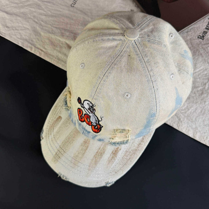 Kvinne Vintage-inspirert Slitt Brodert Caps Skanto