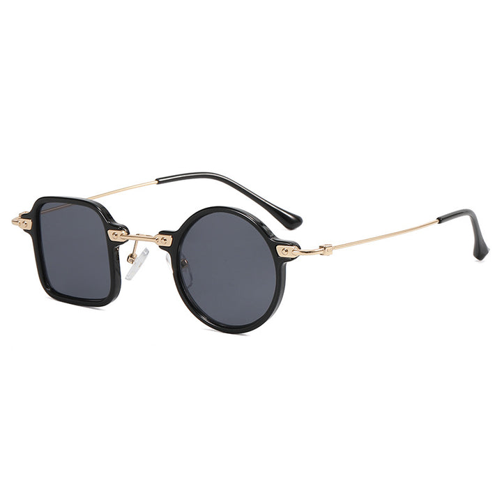 Dame elegant rund hybridbrille med kvadratisk design Skanto