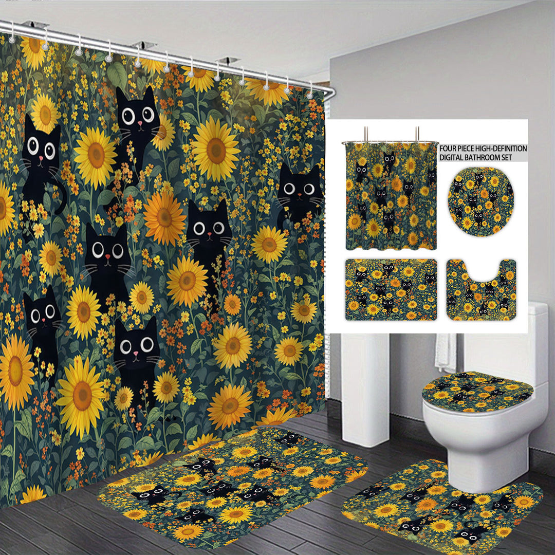 Digital Floral Theme Baddekor Sett Skanto