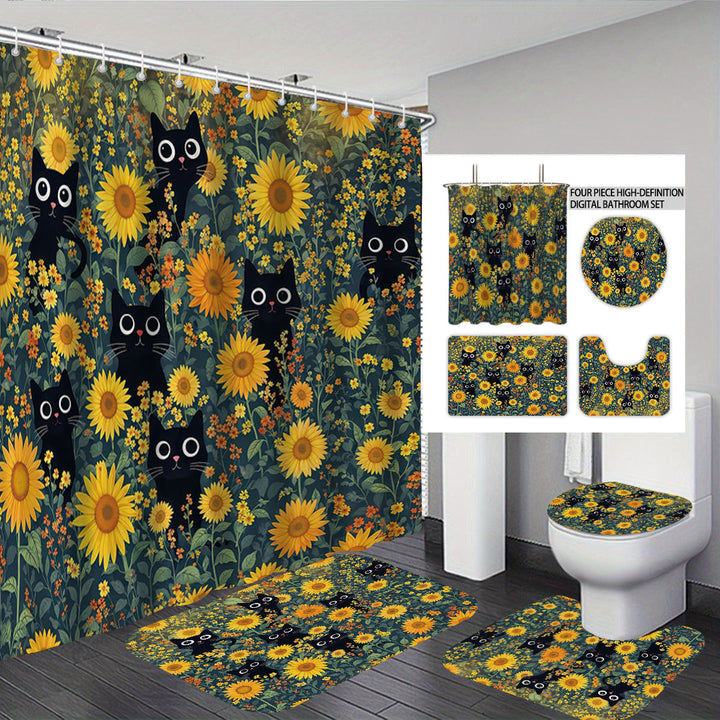 Digital Floral Theme Baddekor Sett Skanto