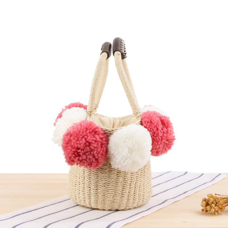 Korvveske med dekorative pom poms Skanto