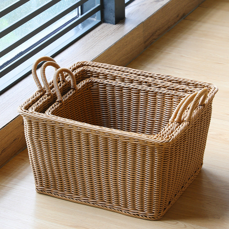Unisex Romslig oppbevaringskurv laget av flettet rattan Skanto