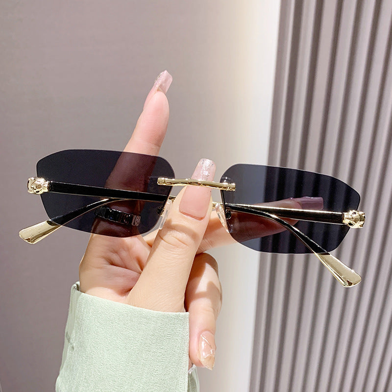 Dame elegant Halvram solbrille Skanto