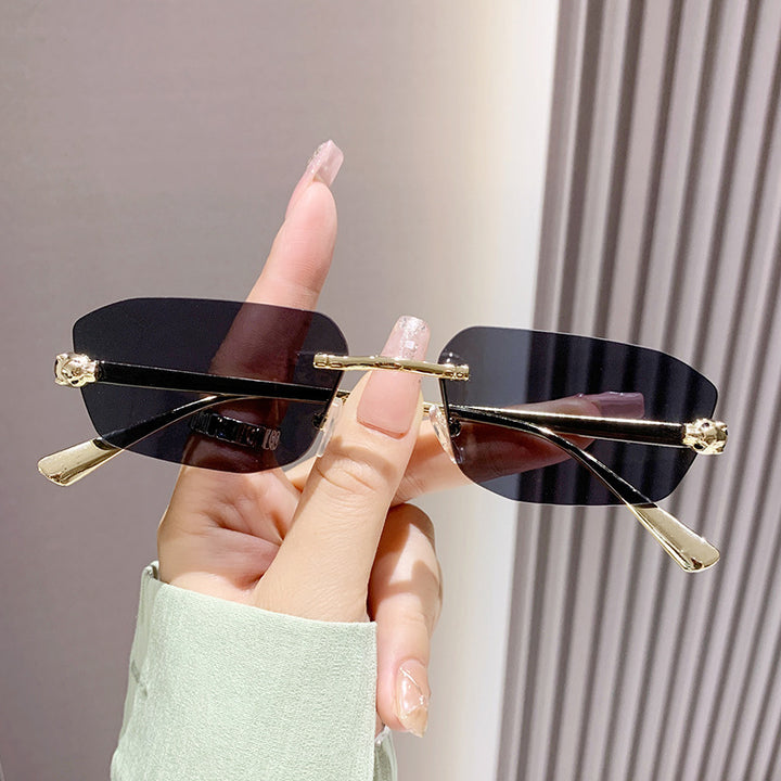 Dame elegant Halvram solbrille Skanto