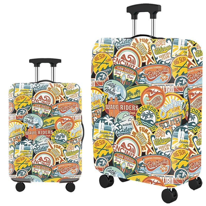 Vintage reise-tema hardt skall koffert Skanto