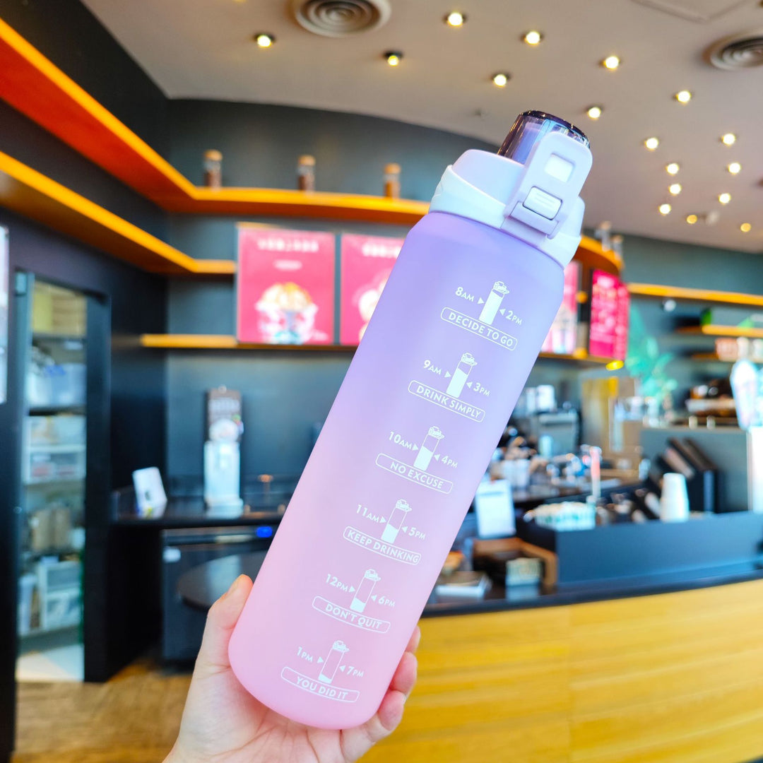 Dame Motivierende Drikkeflaske med unik tidmerking og sikker lukking Skanto
