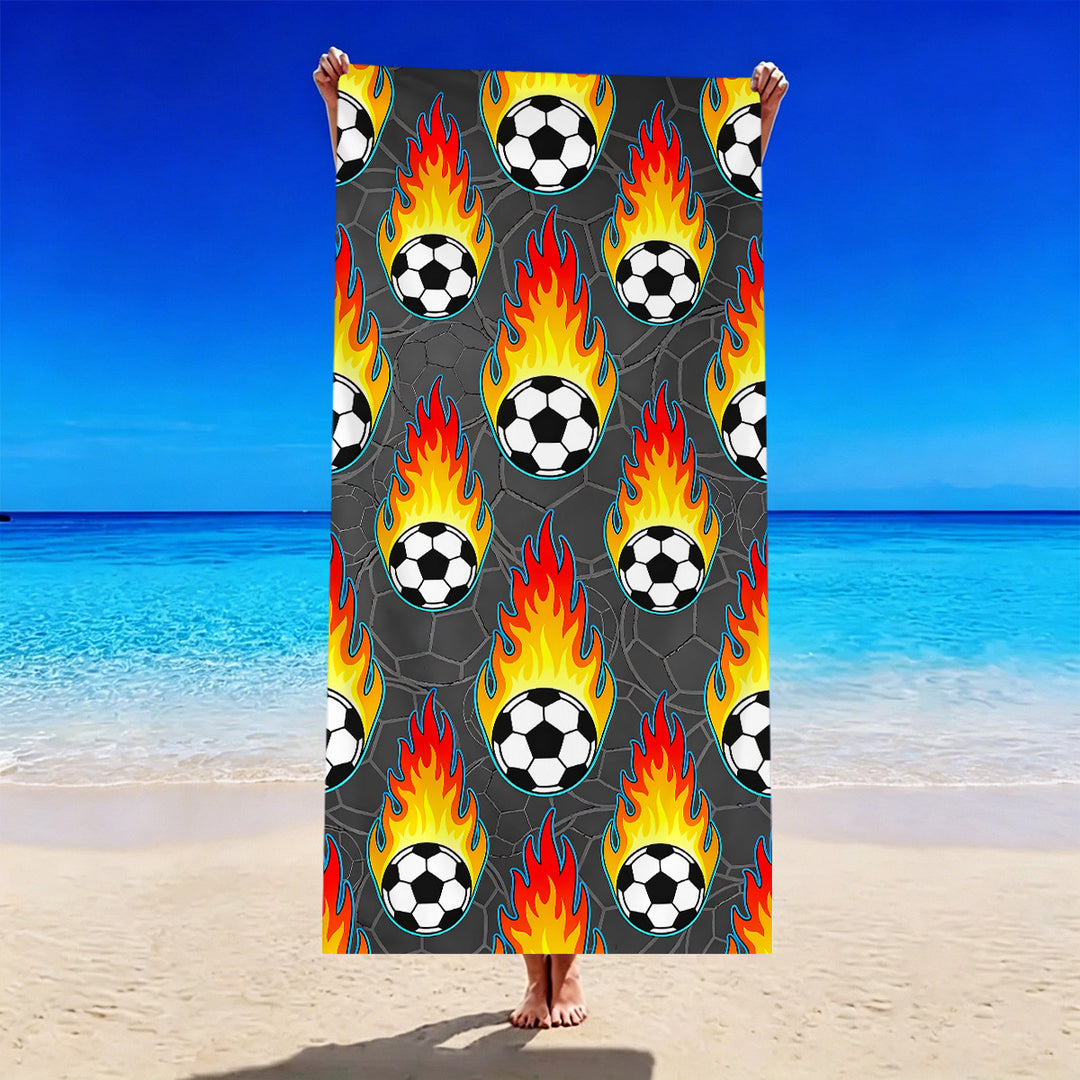 Fotballmotiv strandhåndkle Skanto