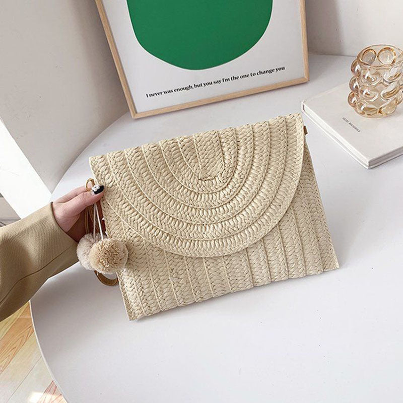 Stilig og Håndlaget Clutch-veske Av Naturmateriale Skanto