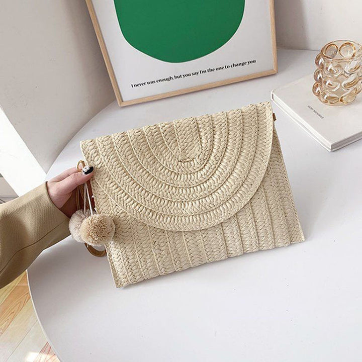 Stilig og Håndlaget Clutch-veske Av Naturmateriale Skanto