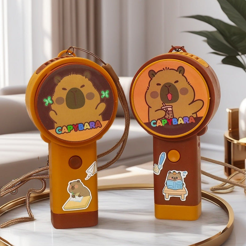 Dame Bærbar Mini-Vifte i leken Capybara-design Skanto