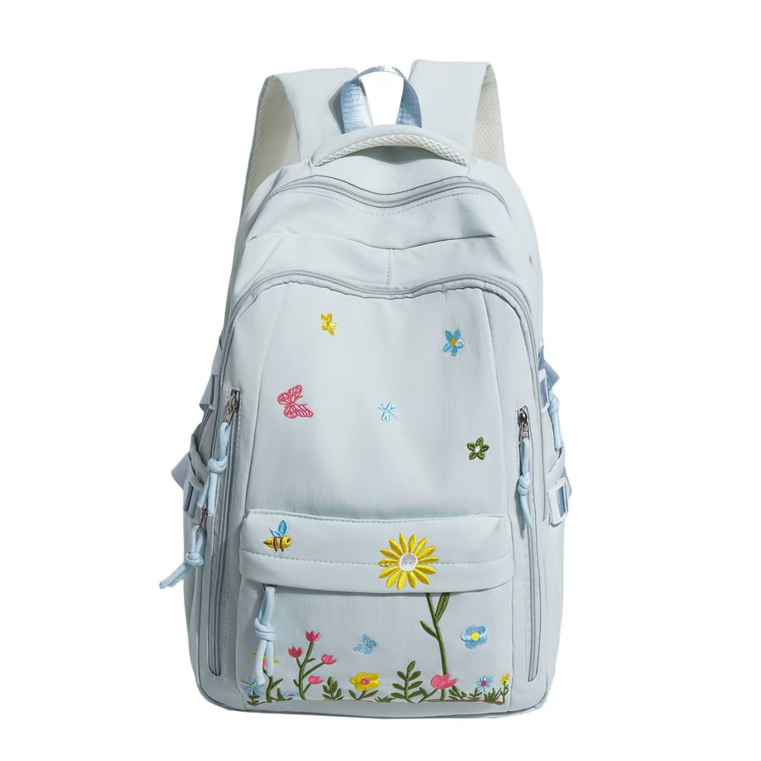 Brodert Blomster Ryggsekk Skanto