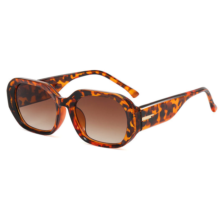 Dame moteriktig geometrisk solbrille med robust design Skanto