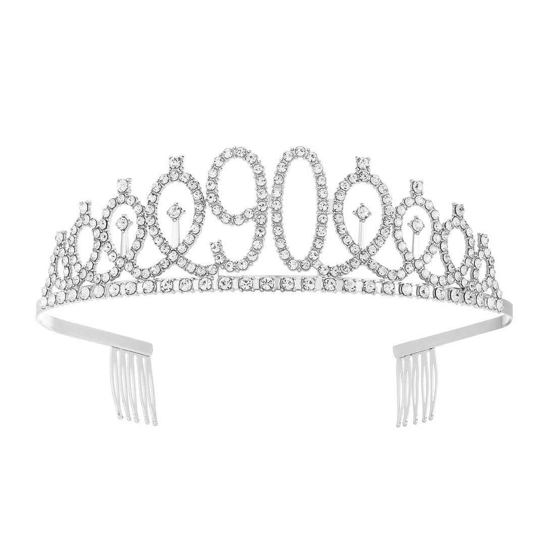 Damer krystall dekorert tiara med elegant design Skanto