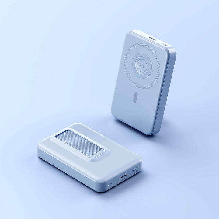 Bærbar Powerbank med innovativ magnetteknologi og integrert hurtigladingsfunksjon Skanto
