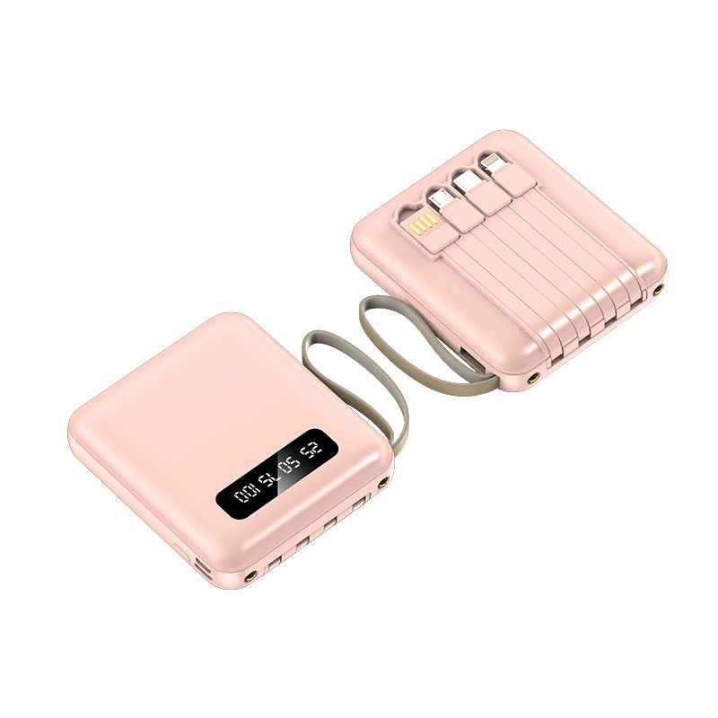 Kompakt powerbank med integrert kabelføring Skanto