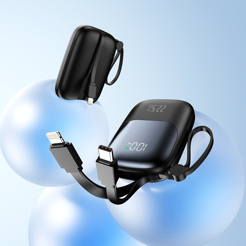 Bærbar Powerbank med integrert ladeport og LED-display Skanto