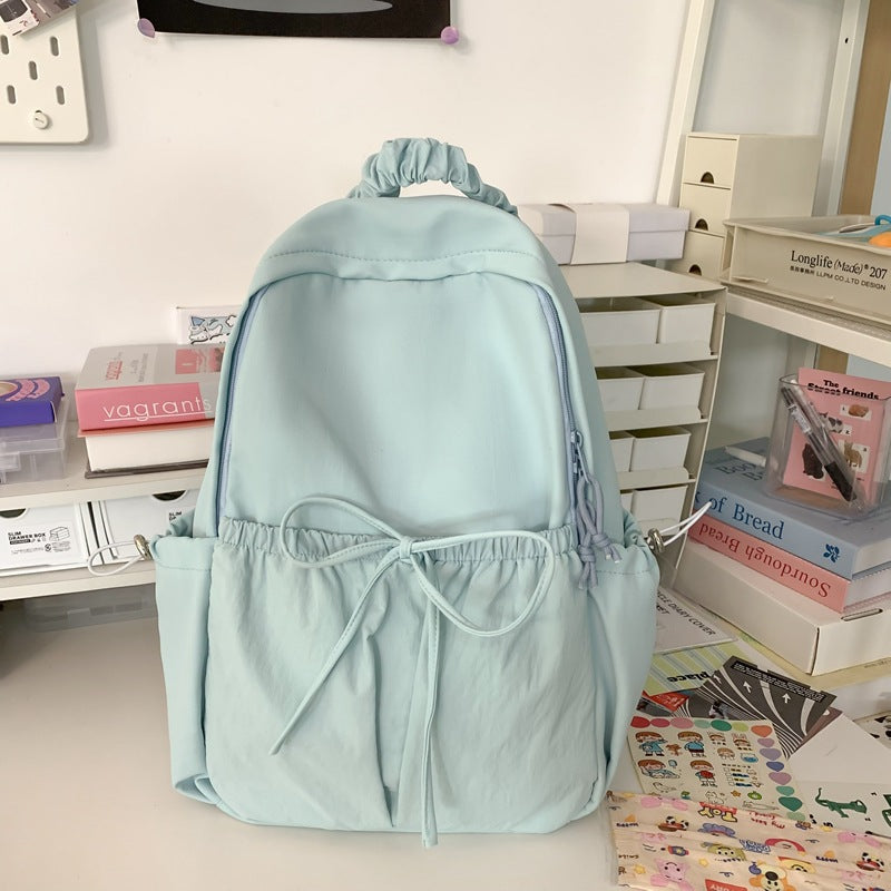 Lett Casual Drawstring Skole Ryggsekk