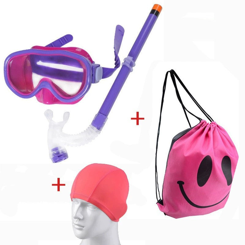 Dykkerbrille-set med pustevennlig snorkel og vanntett ryggsekk Skanto