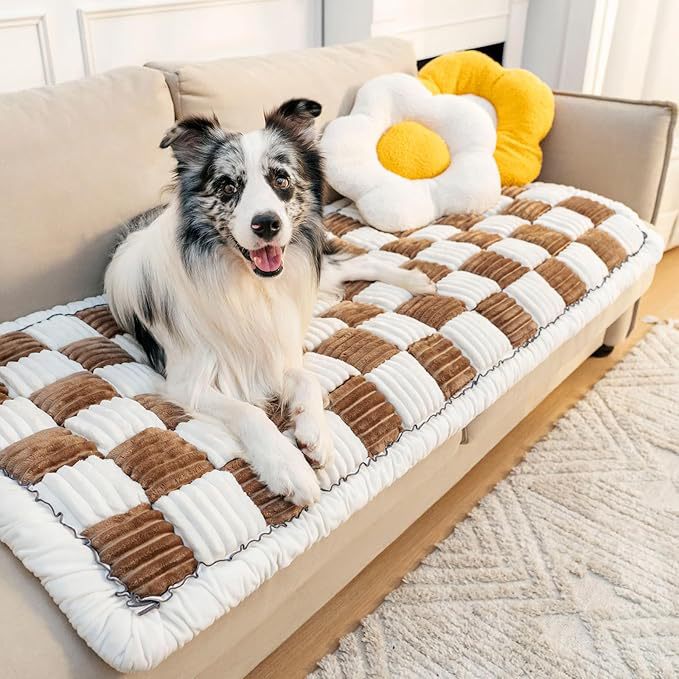 Luksuriøs quiltet hundesofa beskyttelse   Hundeseng