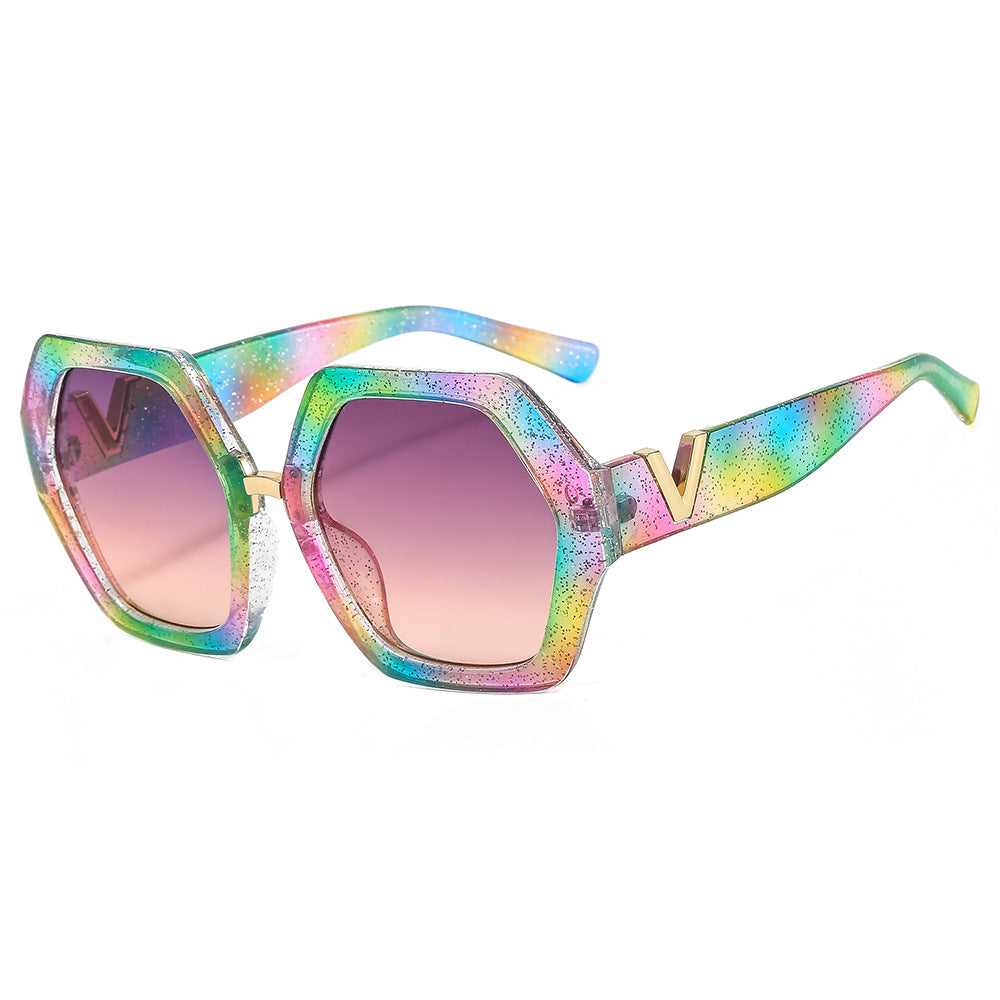 Dame elegant solbrille med glitrende ramme Skanto