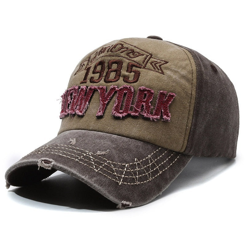 Men's Distressed Cotton Graphic Baseball Cap Skanto