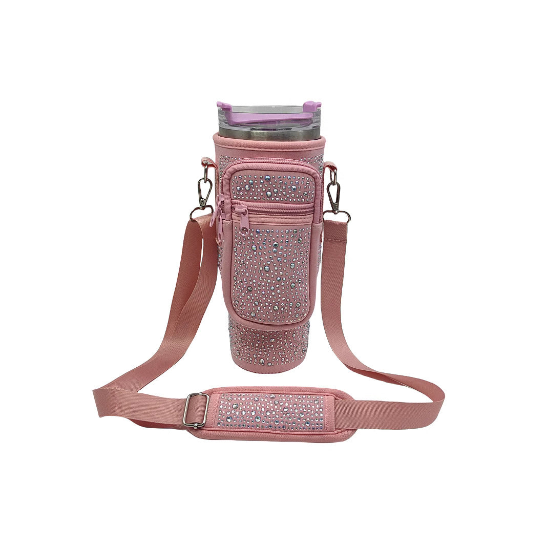 Dame Drikkeflaske Cover med glitrende Rhinestones Skanto