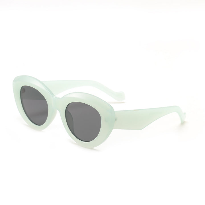 Dame Cat-Eye Solbriller med moderne plastikkinnet Skanto