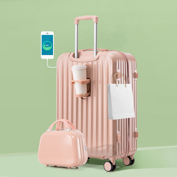 Unisex Smart Charging Hard-Shell Travel Suitcase Skanto