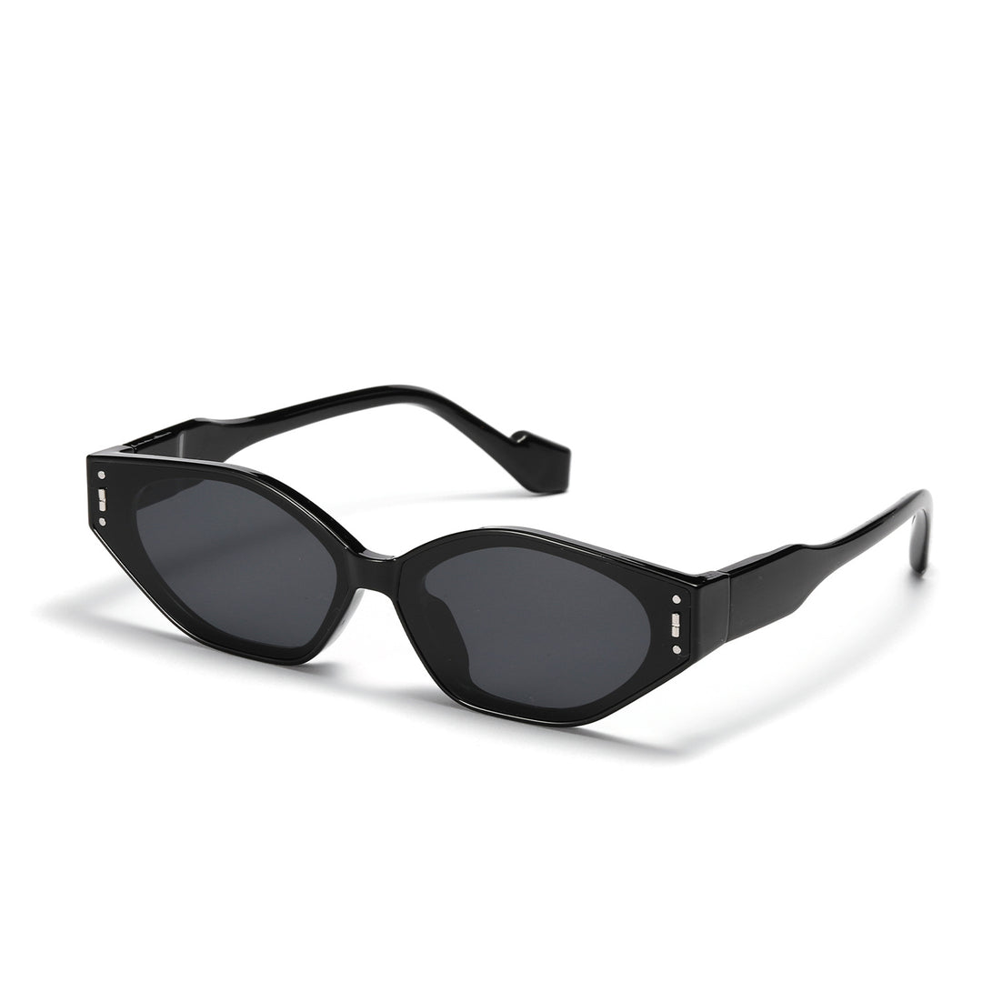 Dame geometrisk solbrille i futuristisk design Skanto