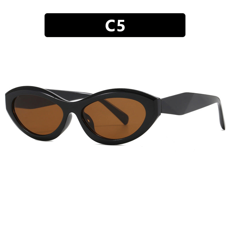 Dame Cat-Eye solbrille med stilig ramme Skanto