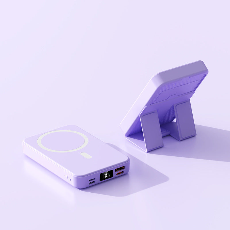 Bærbar Magsafe Powerbank med Integrert Stativ og Digital Skjerm Skanto