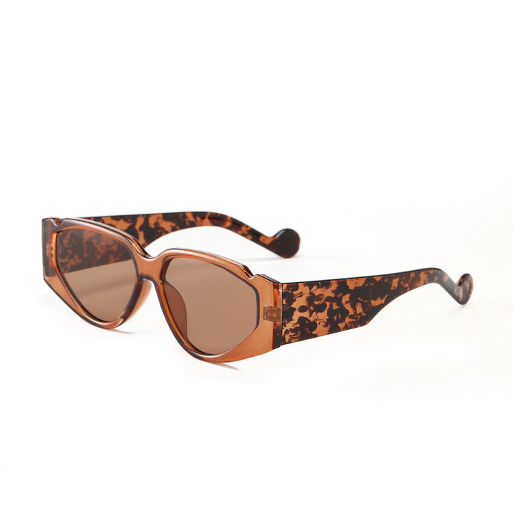 Dame Fashion-solbrille med innovativ ramme og beskyttende UV-beskyttelse Skanto