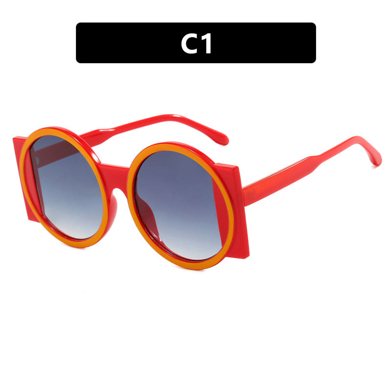 Dame oversized solbrille med kvadratisk ramme og UV-beskyttelse Skanto