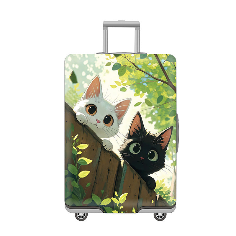 Cartoon Cat Design Hard Shell Luggage Skanto