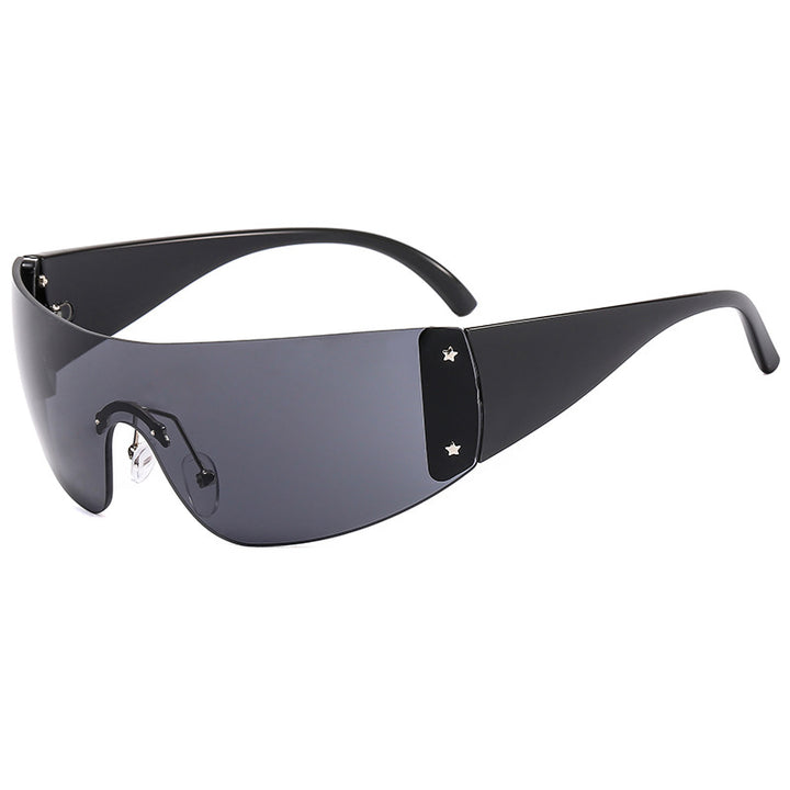 Dame trendy visir-lignende solbriller Skanto
