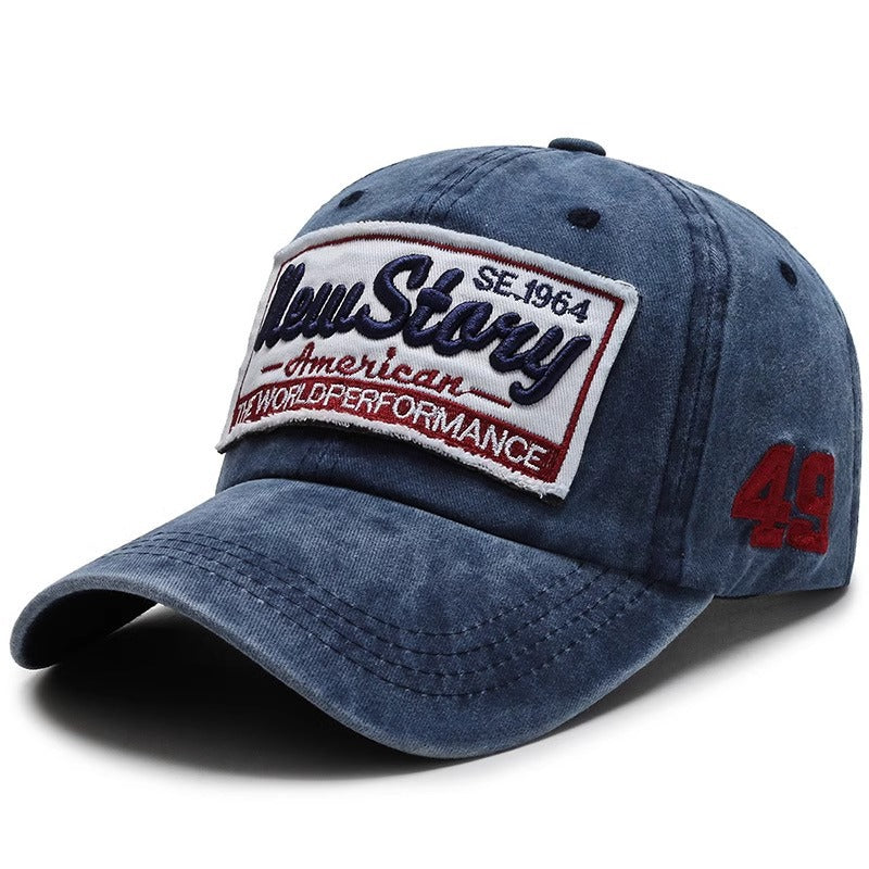 Herre Vintage-inspirert Brodert Casual Caps Skanto