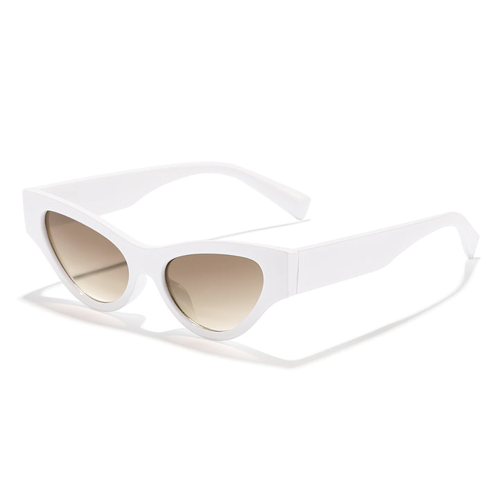 Dame Cat-Eye solbriller med elegant, gjennomsiktig ramme og UV-beskyttelse Skanto
