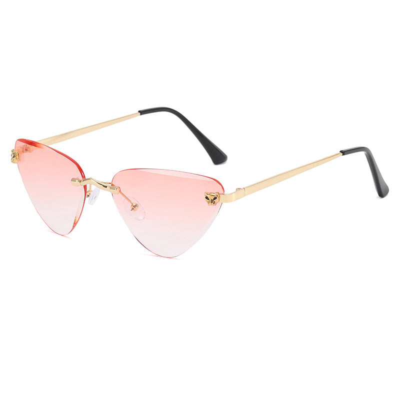 Dame Cat-Eye Solbriller med elegant metallramme Skanto