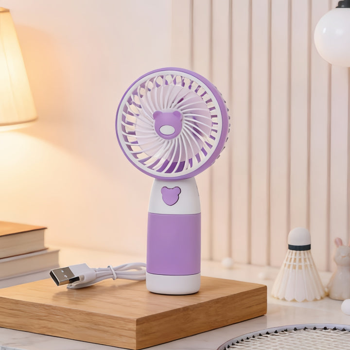Dame bærbar mini-vifte med unikt løvedesign Skanto