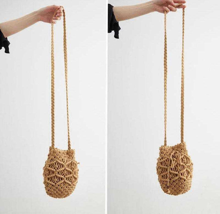 Makramee crossbody bag with decorative pattern Skanto