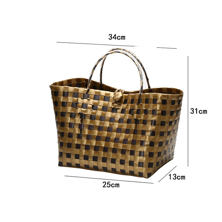 Stor kapasitet vevd handlebag Skanto